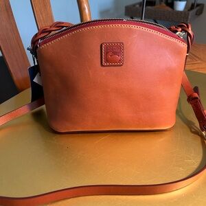 Dooney & Bourke Tan Leather Crossbody with Adjustable Strap